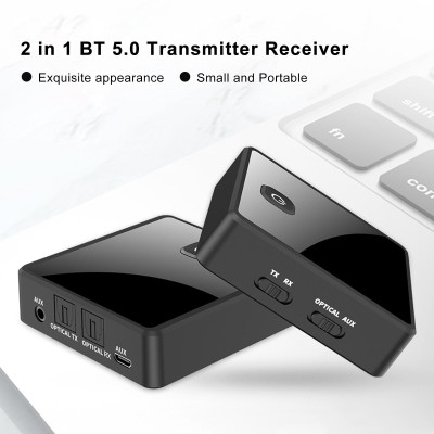 ROGTZ - Bộ Thu Phát Âm Thanh Bluetooth FZ-380 Chế Độ Linh Hoạt Kết Nối Đa Dạng Optical 3.5mm Kết Nối Đa Thiết Bị Bluetooth 5.0 Giao Thức AVRCP, A2DP Khoảng Cách 10m Pin Lithium 300mah Nhỏ Gọn Hàng Chính Hãng