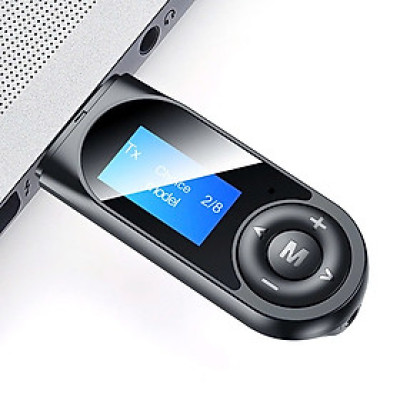 Bộ Thu Phát Bluetooth 5.0 Không Dây  Đa Năng Kèm Màn Hình LCD – Hàng Nhập Khẩu Usb Bluetooth 5.0 có màn hình hiển thị thu phát âm thanh HIFI Stereo cho tivi loa, âm ly laptop, PC