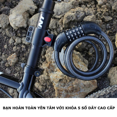 Khóa Xe Đạp, Xe Máy 5 Số, Siêu Bền, Khó Cắt  Có Thể Thay Đổi Mặt Khẩu Theo Ý Muốn- Hàng Chính Hãng