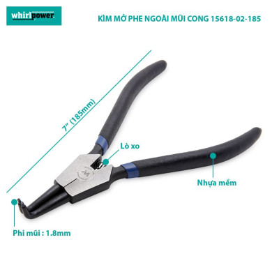 Kìm mở phanh ngoài mũi cong 7