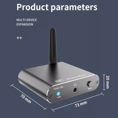 Hàng Chính Hãng - Bộ Thu Bluetooth D300-JA Bluetooth 5.2 Phạm Vi Kết Nối 10m Đa Dạng Kết Nối AUX 3.5mm Optical Coaxial Chế Độ Chuyển Đổi Linh Hoạt Đàm Thoại Rảnh Tay Âm Thanh Hi-Fi Hỗ Trợ Đa Định Dạng SBC AAC aptX-HD Pin Trâu 10 Tiếng Nhỏ Gọn - ROGTZ