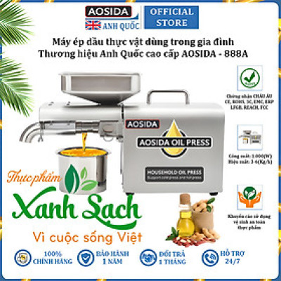 Máy ép dầu thực vật nóng và lạnh dùng trong gia đình thương hiệu cao cấp AOSIDA 888A - Hàng Chính Hãng