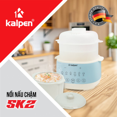 Nồi nấu chậm, nồi chưng yến, nồi hấp đa năng Kalpen SK2 dung tích 1L, hàng chính hãng