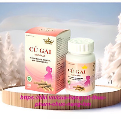 Viên uống dưỡng thai Củ gai Kingphar , hộp 40v, an thai, hỗ trợ giảm nguy cơ động thai