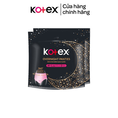 Combo 2 Băng Vệ Sinh Kotex Ban Đêm Dạng Quần cỡ M/L 5 miếng
