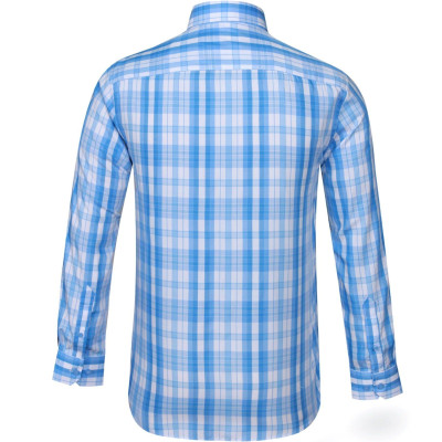 Áo sơ mi nam KHATOCO dài tay kẻ caro A1MD468T1-CNCR113-2409-D