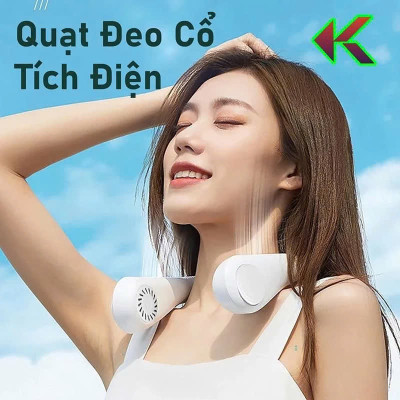 Quạt Đeo Cổ Không Cánh WIND 3D | 3 Cấp Gió Mạnh, Phong Cách Trẻ Trung, Pin Sạc Lithium Ion Loại Tốt