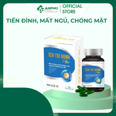 TPCN Ích Trí Minh Plus - Hỗ trợ hoạt huyết dưỡng não, tăng lưu thông máu não, Bổ não, Tăng cường trí nhớ dùng khi RL Tiền Đình, Đau Đầu, Mất Ngủ