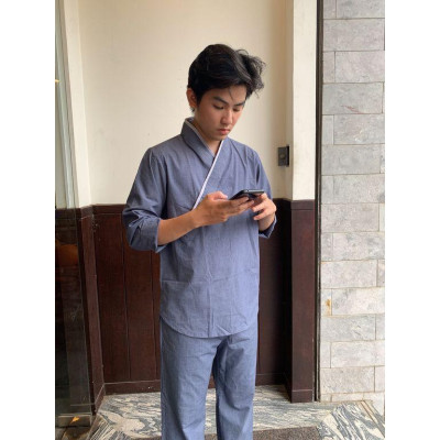 ĐỒ LAM ĐI CHÙA  PHÁP PHỤC PHẬT GIÁO nam tay dài