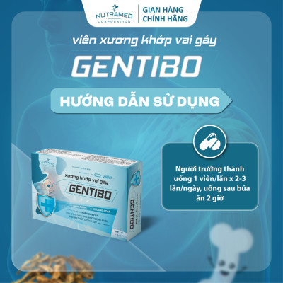 Viên uống Gentibo hỗ trợ giảm đau nhức xương khớp, chân tay, vai gáy (30 viên) - Nutramed
