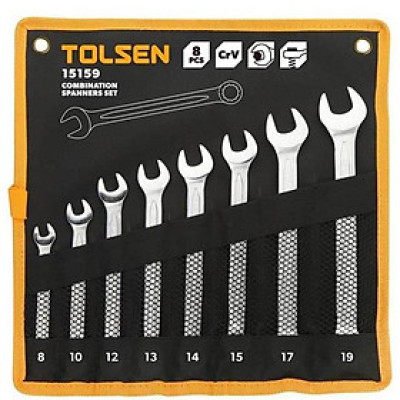 Bộ Chìa Khóa Vòng - Miệng Tolsen 15159 (8 Món) - Đen