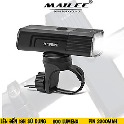 Đèn pha xe đạp gắn xe LD88-600LM độ sáng 600 lumen, pin dung lượng cao 2200mAh, chất liệu vỏ nhôm, chống nước IP66, có hỗ trợ pad gắn treo (2 tùy chọn) - Mai Lee