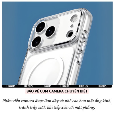 Ốp lưng nhám từ tính chống sốc MatteMag Pro bảo vệ camera cho iPhone 17 Pro Max / 17 Pro hiệu Likgus Huan Camshield Magnetic -Viền TPU chống sốc đệm khí, Lưng PC nhám chống vân tay, Magnetic N52 thế hệ mới - Hàng nhập khẩu