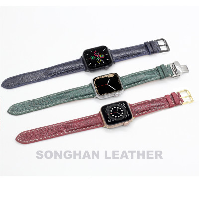 DÂY DA ĐÀ ĐIỂU THẬT HANDMADE HÀNG CHÍNH HÃNG SONGHAN LEATHER DÂY ĐEO THAY THẾ DÀNH CHO APPLE WATCH,   PHÙ HỢP CÁC DÒNG SERIES 1-2-3-4-5-6-SE-7 38mm 40mm 41mm 42mm 44mm 45mm AWOS-01T