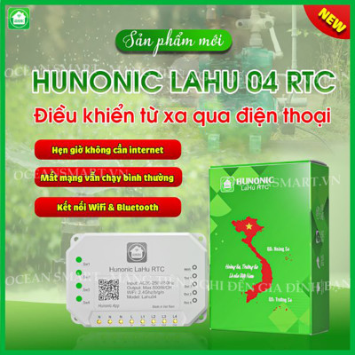 Công Tắc Thông Minh Wifi Hunonic, Công Tắc Hẹn Giờ Không Cần Internet - LAHU04 RTC