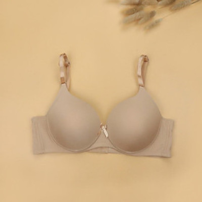Áo Lót Không Gọng 3 Móc LUPERI LU3AL857 Quả Trơn Dây Lưng To Đệm Mút Dày Có Lớp Lưới Tạo Thông Thoáng Và Nâng Ngực Tốt