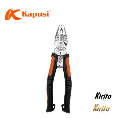 Kìm điện đa năng 8.5inch 215mm KAPUSI Japan, thép CR-V độ cứng cao lưỡi kìm sắc bén k8080