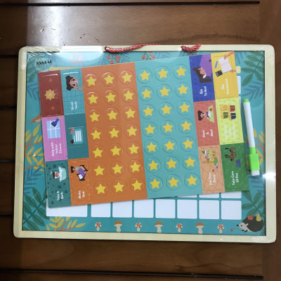 Đồ Chơi Trẻ Em, Bảng Khen Thưởng Kỷ Luật Cho Bé, Đồ Chơi Gỗ Bảng Sticker Có Nam Châm Giúp Bé Rèn Luyện Thói Quen Tốt