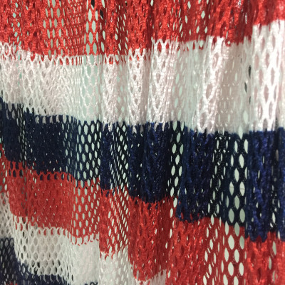 Bộ khung võng BAN MAI:  khung võng sắt sơn tĩnh điện P32+ Lưới dày số 9 in họa tiết sọc cán nhựa 40cm