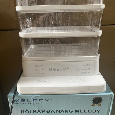 Nồi hấp điện 3 tầng đa năng, dung tích lớn 20L và 24L có chức năng đặt lịch hấp thông minh Hàng chính hãng