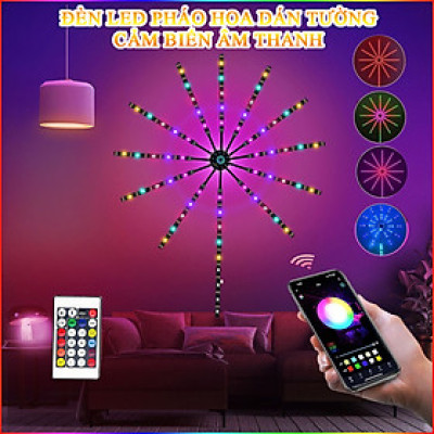 Đèn Led Dán Tường 10 Tia 50cm Có Remote,Kết Nối Bluetooth Nguồn USB