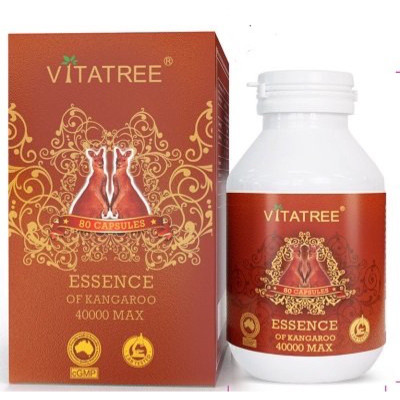 Vitatree  Essence of kangaroo 40000 -Hộp 80 Viên-  Tăng Cường Sinh Lý Nam Giới