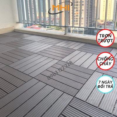 [COMBO 11] Thảm lát sàn uPVC cao cấp MHI-ECO, Tấm nhựa trải sàn trang trí ban công / sân vườn / sân thượng; lót sàn chống trơn trượt nhà tắm / bể bơi - Hàng Việt Nam chất lượng cao