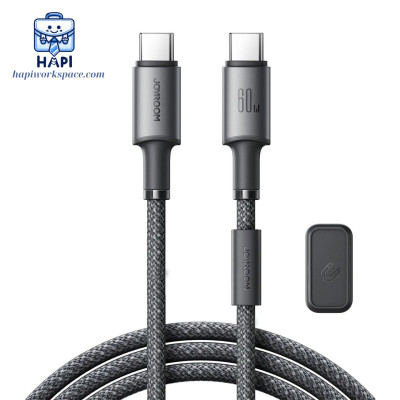 Cáp sạc bọc dù C to C hàng chính hãng Joyroom 60W, nam châm cố định