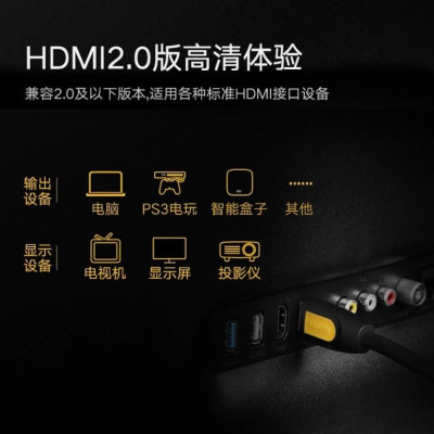 Ugreen UG11106HD101TK 15M màu Vàng Cáp tín hiệu HDMI chuẩn 1.4 hỗ trợ phân giải Full HD - HÀNG CHÍNH HÃNG