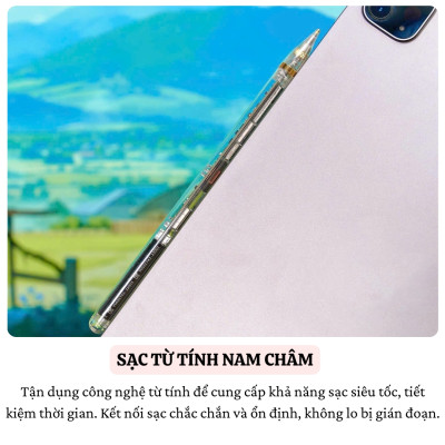 Bút cảm ứng lộ cơ cảm biến nghiêng chống tì tay sạc nam châm WIWU Stylus W PRO cho iPad Pro Air Mini đời 2018 trở lên Gen 7 8 9 10 10.9 11 12.9 13 Mini 6 M1 M2 M3 M4 - Hàng nhập khẩu