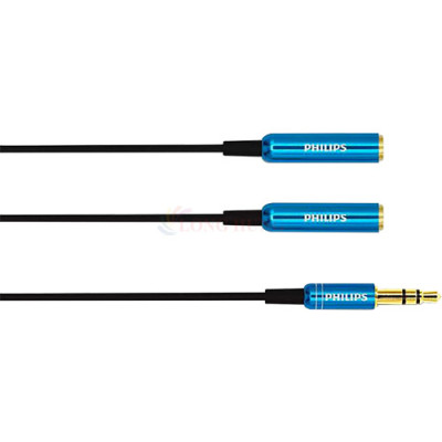 Cáp chuyển AV 3.5mm sang 2 đầu tai nghe Philips Audio Cable SWA7200C - Hàng chính hãng