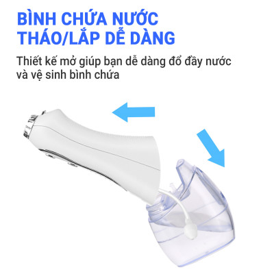 Máy Tăm Nước Cầm Tay H2OFloss HF-6 Sạch Răng Màu Trắng - Hàng Chính Hãng