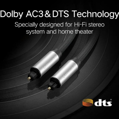 Ugreen UG10539AV108TK 1M màu Xám Dây cáp quang âm thanh 2 đầu dương - HÀNG CHÍNH HÃNG