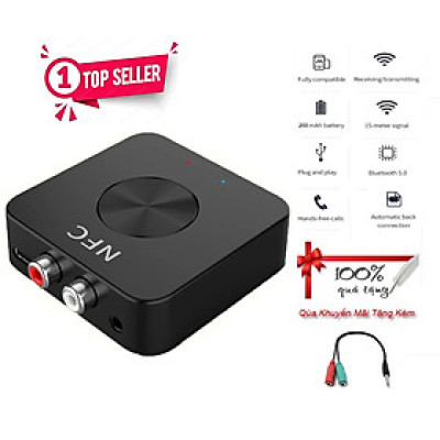 Hàng Chính Hãng - Bộ Thu Phát BT-21JA Bluetooth 5.0 Phạm Vi Kết Nối 15m Chế Độ Chuyển Đổi Linh Hoạt RX TX Âm Thanh Hi-Fi Hỗ Trợ Đàm Thoại Tương Thích Rộng Rãi Android Ios TV PC Loa Pin Li-Polymer 200mAh Nhỏ Gọn Dễ Sử Dụng - ROGTZ