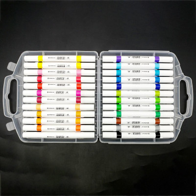 Hộp 24 Bút Lông Màu Acrylic 2 Đầu - Hồng Hà 8146