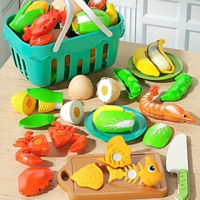 Đồ chơi - 218-22X Bộ mô hình đồ chơi cắt trái cây (KT 21x30cm)