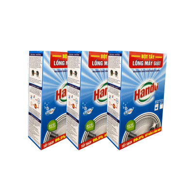 Combo 5 hộp 10 gói x100g bột tẩy lồng máy giặt Hando