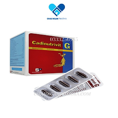 Viên uống nhân sâm - multivitamin - khoáng chất CADINUTRIVIT – G USP Hộp 60 viên