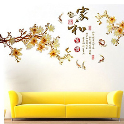 Decal dán tường Hoa mai thư pháp AmyShop DH082