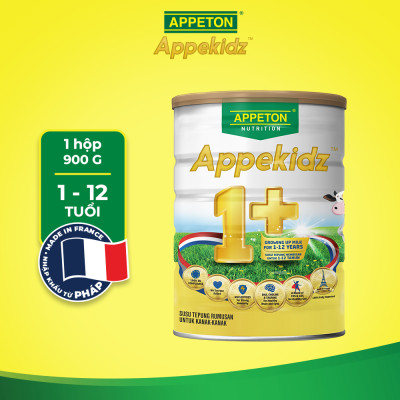 Combo 2 Sữa dinh dưỡng Appeton Appekidz 1+ dành cho trẻ 1-12 tuổi - Lon 900g