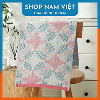 Khăn mặt phong cách Nhật vải gạc cotton 4 lớp siêu mềm siêu thấm hút
