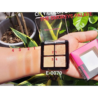 Phấn mắt CITY COLOR eye shadow the Smokeys Palate 4 ô.