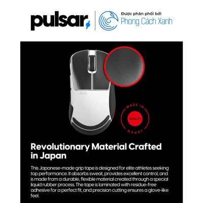 Miếng dán chống trượt Pulsar Supergrip - Grip Tape Precut for Xlite V3 / Xlite V4 Size Medium - Hàng Chính Hãng