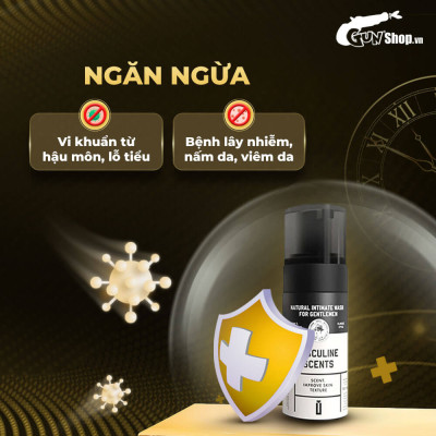 Dung dịch vệ sinh nam dạng bọt, hương thơm nam tính Shell Masculine Scents - Chai 100ml