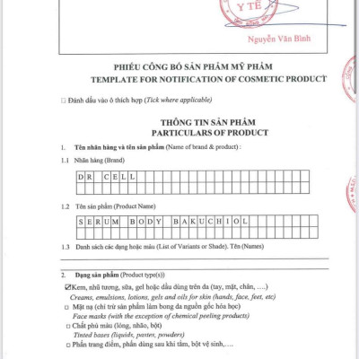 Serum Body Bakuchoil 0.5% Dr Cell dưỡng trắng da body hiệu quả chỉ trong 7 ngày chống lão hoá mềm mịn da