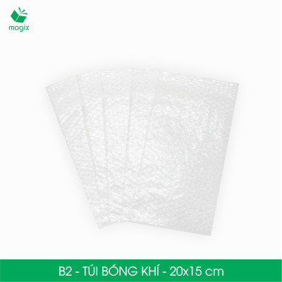 B2 - 20x15 cm - 25 Túi bóng khí chống sốc đóng hàng - Túi gói hàng, bọc chống sốc, xốp chống sốc