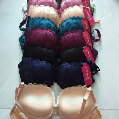Áo lót nữ nguyên ren mút siêu dày Lady 549 – Gọng nâng ngực + Bông to cài sau, quyến rũ