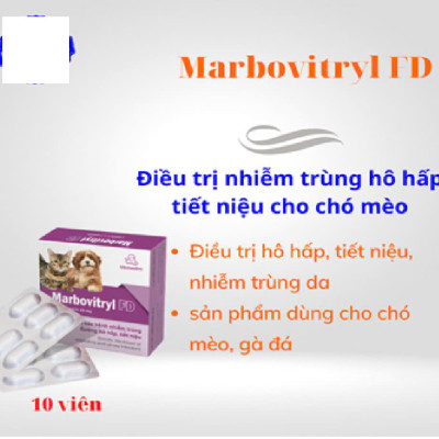 Viên Uống Marbovitryl FD Vemedim Hô hấp, Tiết Niệu, Viêm da Có Mủ cho Chó Mèo