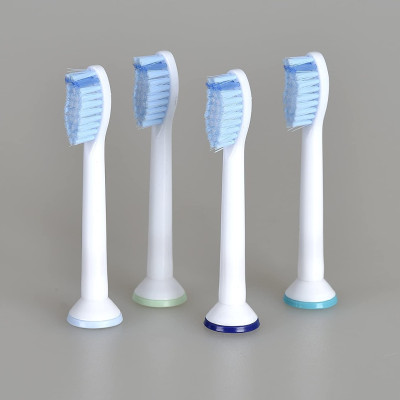 Bộ 4 đầu bàn chải đánh răng điện HX-6054 cho máy Philips Sonicare cho răng nhạy cảm HX3, HX6, HX7, HX8, HX9, R, FlexCare +, FlexCare, HealthyWhite, HydroClean, EasyClean, DiamondClean