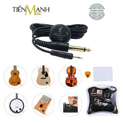 [Dây dài 3m] Pickup Nhạc cụ đa dụng Piezo Adeline AD-35 - Bộ thu âm thanh dùng cho Đàn Guitar, Ukulele, Violin, Kalimba Và các loại nhạc cụ khác AD35 - Kèm Móng Gẩy DreamMaker